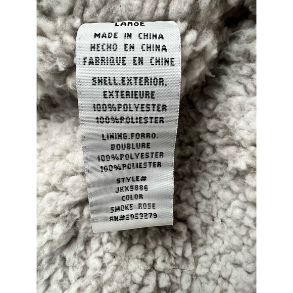 Thread and Supply Vest Fuzzy Sherpa Oatmeal Size Large - Picture 12 of 12